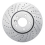 R1 18-20 Land Rover Range Rover Front Left Drilled & Slotted Geo-Carbon Rotor