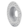 R1 89-98 Nissan 240SX Rear Right Drilled & Slotted Geo-Carbon Rotor