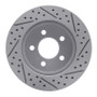R1 99-06 Jeep Wrangler Front Left Drilled & Slotted Geo-Carbon Rotor