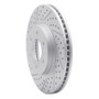 R1 06-09 Chevrolet Trailblazer Front Left Drilled & Slotted Geo-Carbon Rotor