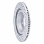 R1 07-22 Lexus LX570 Front Right Drilled & Slotted Geo-Carbon Rotor