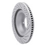 R1 07-22 Lexus LX570 Front Left Drilled & Slotted Geo-Carbon Rotor