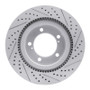 R1 07-22 Lexus LX570 Front Left Drilled & Slotted Geo-Carbon Rotor