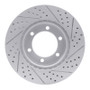 R1 00-07 Toyota Sequoia Front Left Drilled & Slotted Geo-Carbon Rotor