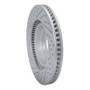 R1 06-20 Lexus ES300H Front Right Drilled & Slotted Geo-Carbon Rotor