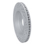 R1 14-19 Chevrolet Corvette Rear Right Drilled & Slotted Geo-Carbon Rotor