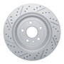 R1 14-19 Chevrolet Corvette Rear Right Drilled & Slotted Geo-Carbon Rotor
