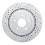 R1 14-19 Chevrolet Corvette Rear Left Drilled & Slotted Geo-Carbon Rotor