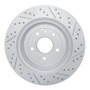 R1 14-19 Chevrolet Corvette Rear Left Drilled & Slotted Geo-Carbon Rotor