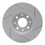 R1 13-19 Fiat 500E Rear Left Drilled & Slotted Geo-Carbon Rotor