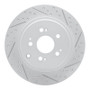 R1 06-14 Honda Ridgeline Rear Right Drilled & Slotted Geo-Carbon Rotor