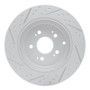 R1 06-14 Honda Ridgeline Rear Right Drilled & Slotted Geo-Carbon Rotor
