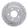 R1 83-96 Buick Century Front Left Drilled & Slotted Geo-Carbon Rotor