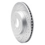 R1 69-83 Porsche 911 Rear Left Drilled & Slotted Geo-Carbon Rotor