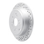 R1 01-08 Acura Mdx Rear Left Drilled & Slotted Geo-Carbon Rotor