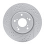 R1 13-22 Honda Accord Sedan Front Left Drilled & Slotted Geo-Carbon Rotor