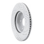 R1 13-22 Honda Accord Sedan Front Left Drilled & Slotted Geo-Carbon Rotor