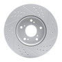 R1 13-22 Honda Accord Sedan Front Left Drilled & Slotted Geo-Carbon Rotor