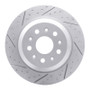 R1 18-25 Jeep Wrangler Rear Left Drilled & Slotted Geo-Carbon Rotor