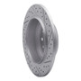 R1 18-25 Jeep Wrangler Rear Left Drilled & Slotted Geo-Carbon Rotor
