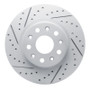 R1 18-25 Jeep Wrangler Front Left Drilled & Slotted Geo-Carbon Rotor