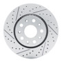 R1 18-25 Jeep Wrangler Front Left Drilled & Slotted Geo-Carbon Rotor