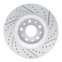 R1 18-25 Jeep Wrangler Front Left Drilled & Slotted Geo-Carbon Rotor
