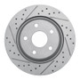 R1 12-18 Jeep Wrangler Front Left Drilled & Slotted Geo-Carbon Rotor