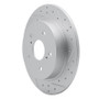 R1 07-14 Suzuki Sx4 Crossover Rear Right Drilled & Slotted Geo-Carbon Rotor