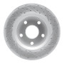 R1 07-18 Jeep Wrangler Front Left Drilled & Slotted Geo-Carbon Rotor