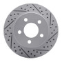 R1 99-06 Jeep Cherokee Front Right Drilled & Slotted Geo-Carbon Rotor