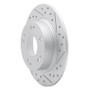 R1 03-08 Acura Tsx Rear Right Drilled & Slotted Geo-Carbon Rotor