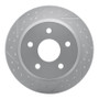 R1 99-04 Jeep Grand Cherokee Rear Left Drilled & Slotted Geo-Carbon Rotor