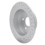 R1 99-04 Jeep Grand Cherokee Rear Left Drilled & Slotted Geo-Carbon Rotor