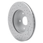 R1 99-04 Jeep Grand Cherokee Front Right Drilled & Slotted Geo-Carbon Rotor