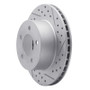 R1 90-99 Jeep Grand Cherokee Front Right Drilled & Slotted Geo-Carbon Rotor