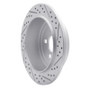 R1 07-12 Dodge Nitro Rear Left Drilled & Slotted Geo-Carbon Rotor