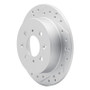 R1 88-01 Acura Integra Rear Left Drilled & Slotted Geo-Carbon Rotor