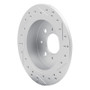 R1 88-01 Acura Integra Rear Left Drilled & Slotted Geo-Carbon Rotor