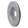 R1 05-10 Jeep Grand Cherokee Front Left Drilled & Slotted Geo-Carbon Rotor