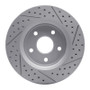 R1 05-10 Jeep Grand Cherokee Front Left Drilled & Slotted Geo-Carbon Rotor
