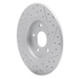 R1 12-20 Chrysler Town & Country Rear Left Drilled & Slotted Geo-Carbon Rotor