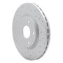 R1 12-25 Chrysler Pacifica Front Right Drilled & Slotted Geo-Carbon Rotor