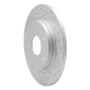 R1 08-16 Chrysler Town & Country Rear Left Drilled & Slotted Geo-Carbon Rotor