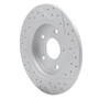R1 08-16 Chrysler Town & Country Rear Left Drilled & Slotted Geo-Carbon Rotor
