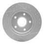 R1 08-16 Chrysler Town & Country Rear Left Drilled & Slotted Geo-Carbon Rotor