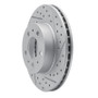 R1 95-97 Ford Crown Victoria Front Right Drilled & Slotted Geo-Carbon Rotor