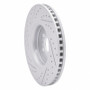 R1 15-21 Ford Edge Front Right Drilled & Slotted Geo-Carbon Rotor