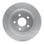 R1 02-24 Chrysler Aspen Rear Left Drilled & Slotted Geo-Carbon Rotor