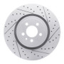 R1 14-23 Dodge Charger Front Right Drilled & Slotted Geo-Carbon Rotor